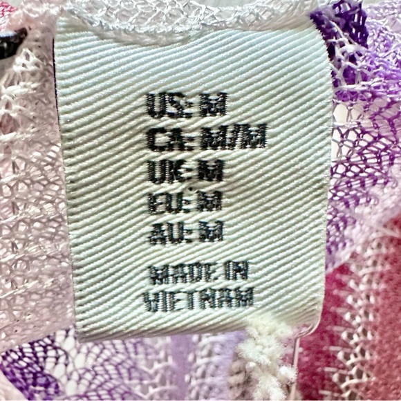 Haute Hippie Boho Pink & Purple Striped Beach Cover Up Dress w/ Pockets | Size M - Picture 10 of 12